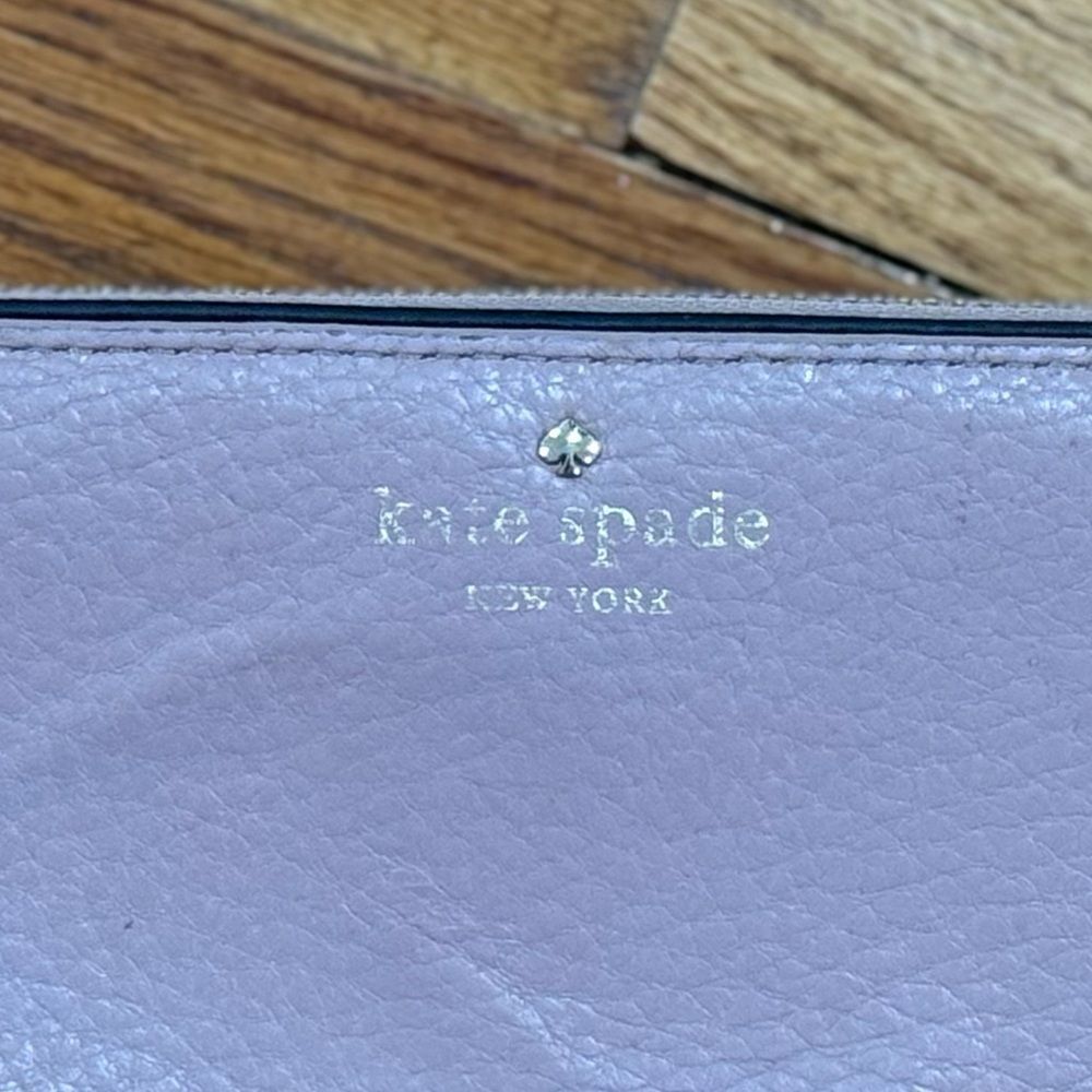 Kate Spade Mauve Pink Leather Zip Around Continental Wallet - Picture 2 of 6